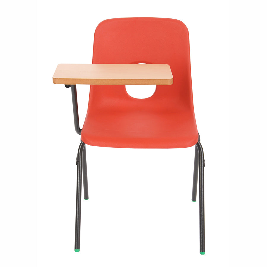 Hille Series E Stacking Poly Chair with writing tablet 2 CS30026 and CS30042