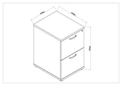 Impulse Filing Cabinet 2 Drawer