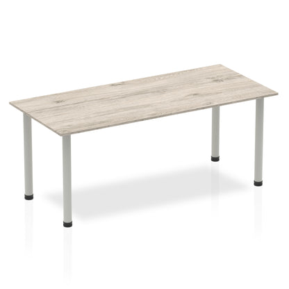 Impulse Straight Table With Post Leg