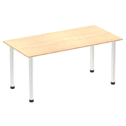 Impulse Straight Table With Post Leg