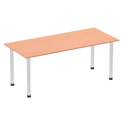 Impulse Straight Table With Post Leg