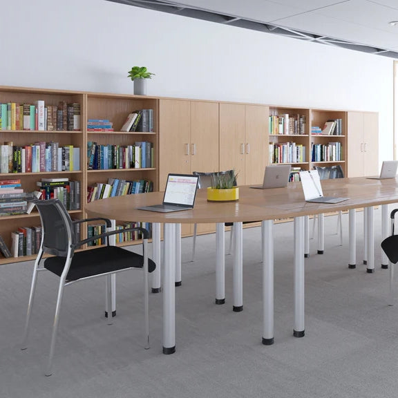 Impulse Semi-Circle Table With Post Leg