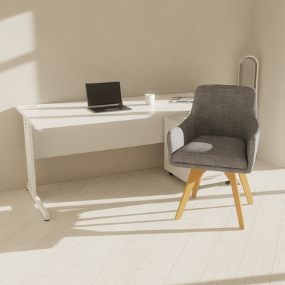 Impulse 1200mm Straight Desk Cable Managed Leg