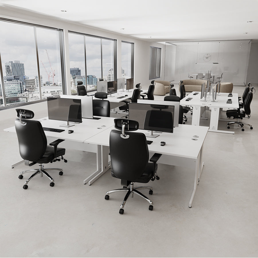 Impulse 1200mm Straight Desk Cable Managed Leg