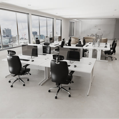 Impulse 1200mm Straight Desk Cable Managed Leg