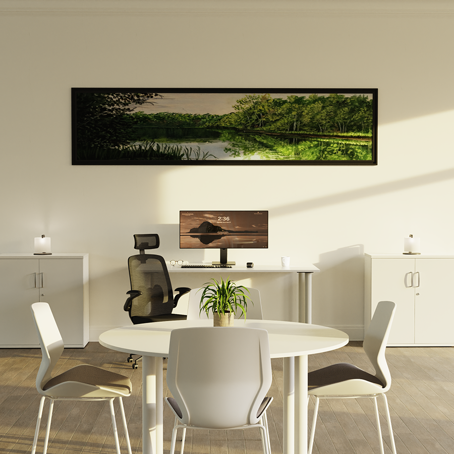 Impulse Round Table With Post Leg