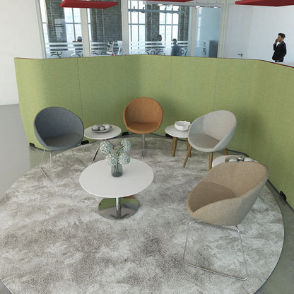 Joss Single Seater Lounge Chair with Conical Oak Legs