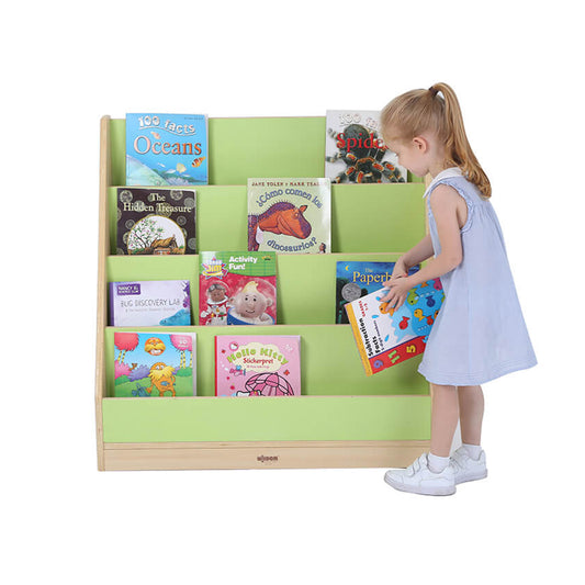 Pastel Green & Maple 4 Tier Book Displays