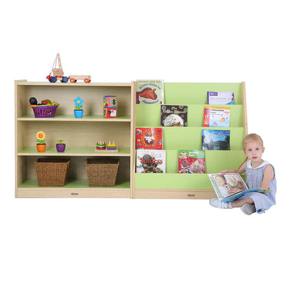 Pastel Green & Maple 4 Tier Book Displays