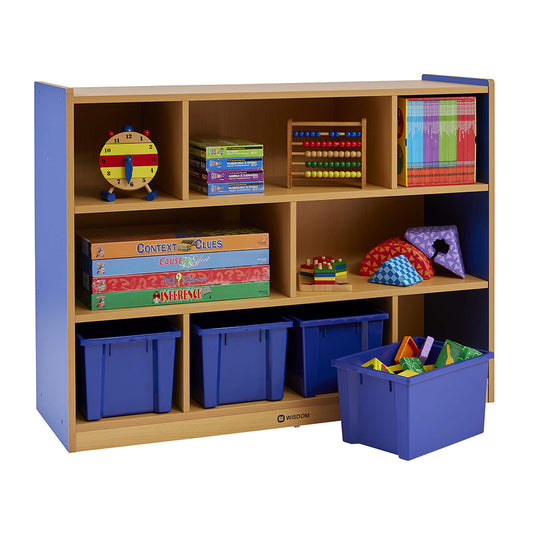 Milan 8 Compartment Cabinet with 4 Blue Trays