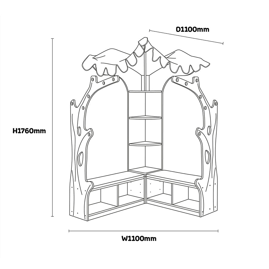 Zona Book Storage - Tree House Library Corner