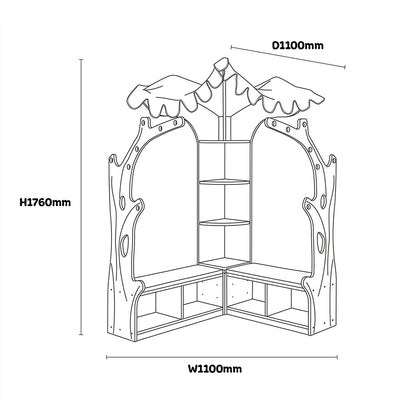 Zona Book Storage - Tree House Library Corner