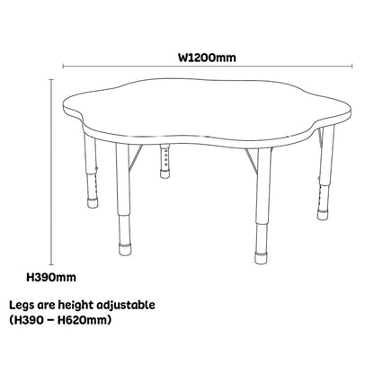 Milan Height Adjustable Flower Table