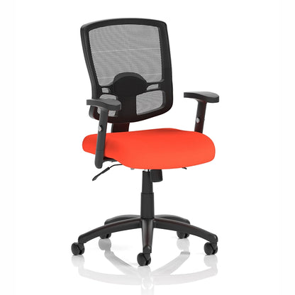 Portland II Medium Mesh Back Task Operator Office Chair with Arms