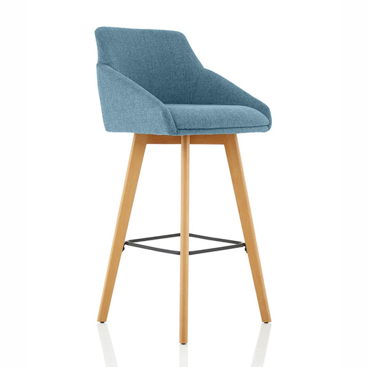 Carmen Wooden Leg High Stool