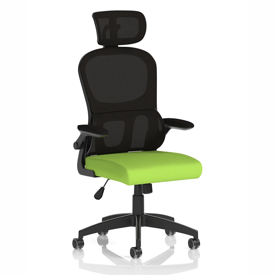 Iris Task Operator Mesh Back Fabric Seat With Headrest