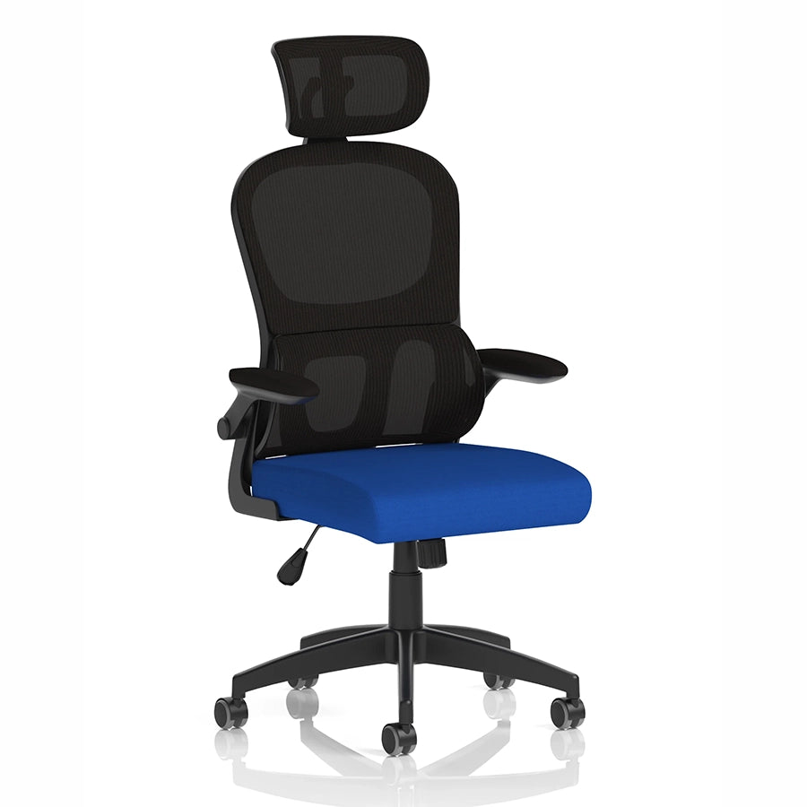 Iris Task Operator Mesh Back Fabric Seat With Headrest