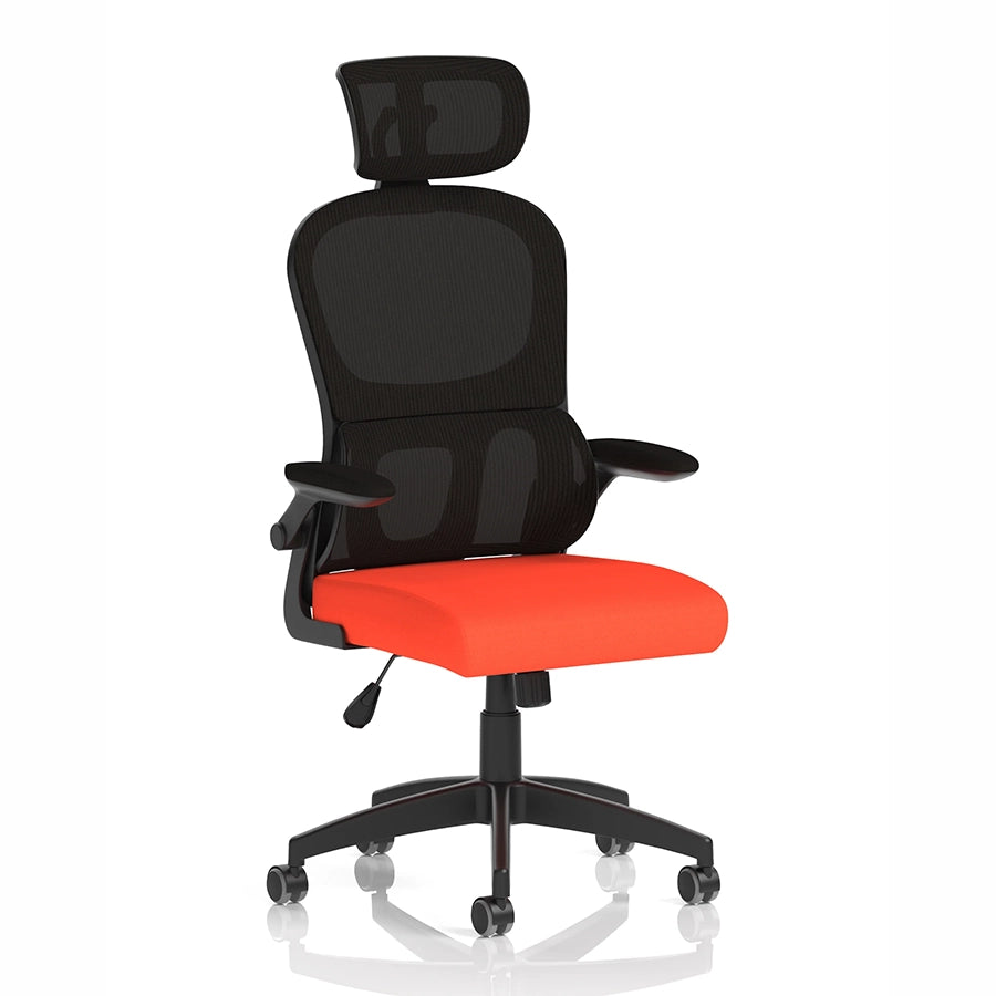 Iris Task Operator Mesh Back Fabric Seat With Headrest