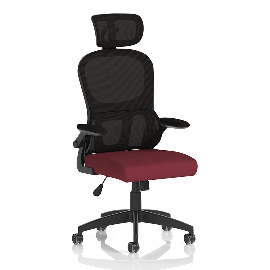 Iris Task Operator Mesh Back Fabric Seat With Headrest
