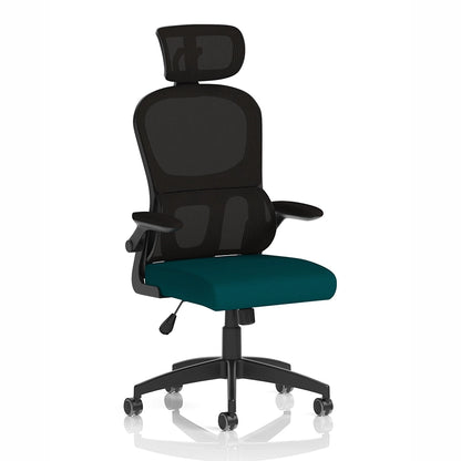 Iris Task Operator Mesh Back Fabric Seat With Headrest