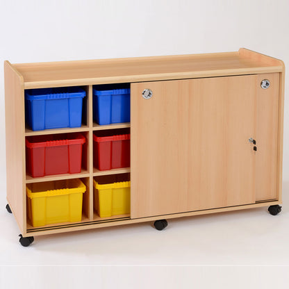 Kebrico 12 Deep Coloured Trays Storage Unit with Doors 138043.2 99049