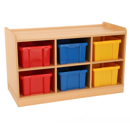 Kebrico 6 Deep Horiz Coloured Trays Storage Unit 138027.2 99043 Static