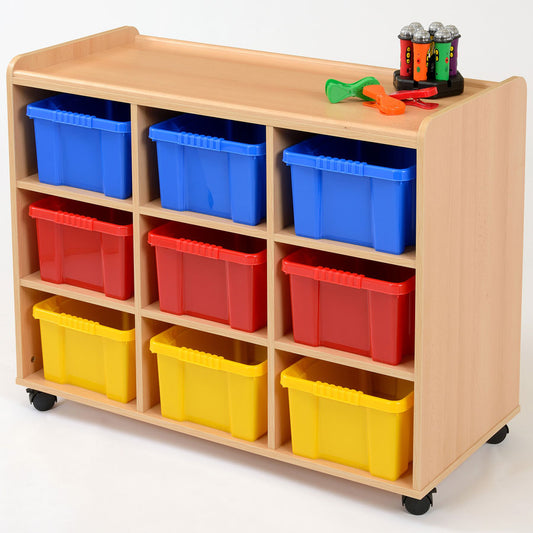 Kebrico 9 Deep Coloured Trays Storage Unit 138004.2 99041