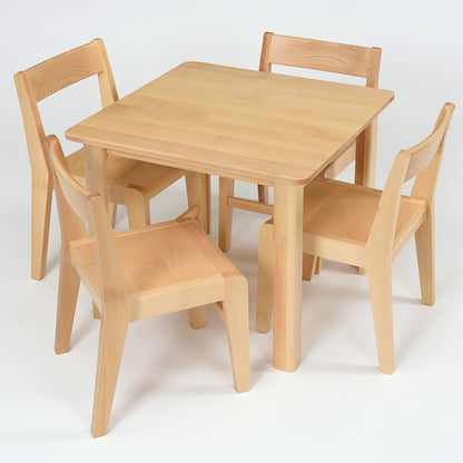 Kebrico Devon Square Solid Beech Table TK30139 with chairs CK30081/2