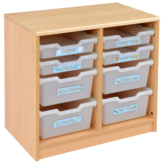 Kebrico Room Scene 2 Bay A4 4 Deep & 4 Shallow Clear Tray Unit 139723.2 98265