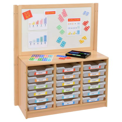 Kebrico Room Scene 3 Bay A4 18 Shallow Clear Tray Unit With Cork/Drywipe Divider 139734.2 98276 5