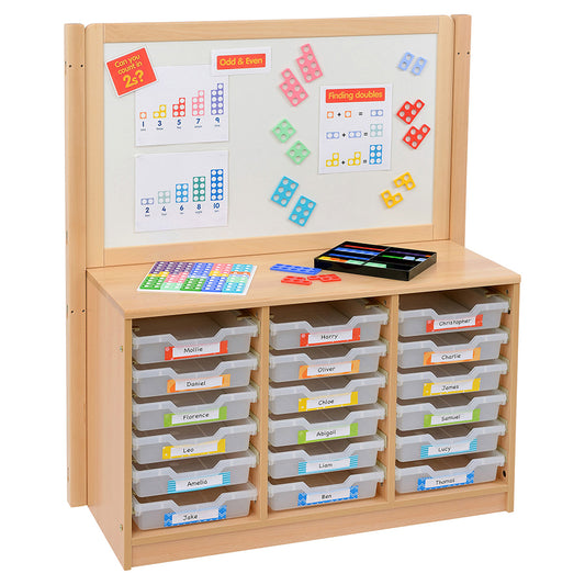 Kebrico Room Scene 3 Bay A4 18 Shallow Clear Tray Unit With Cork/Drywipe Divider 139734.2 98276 5