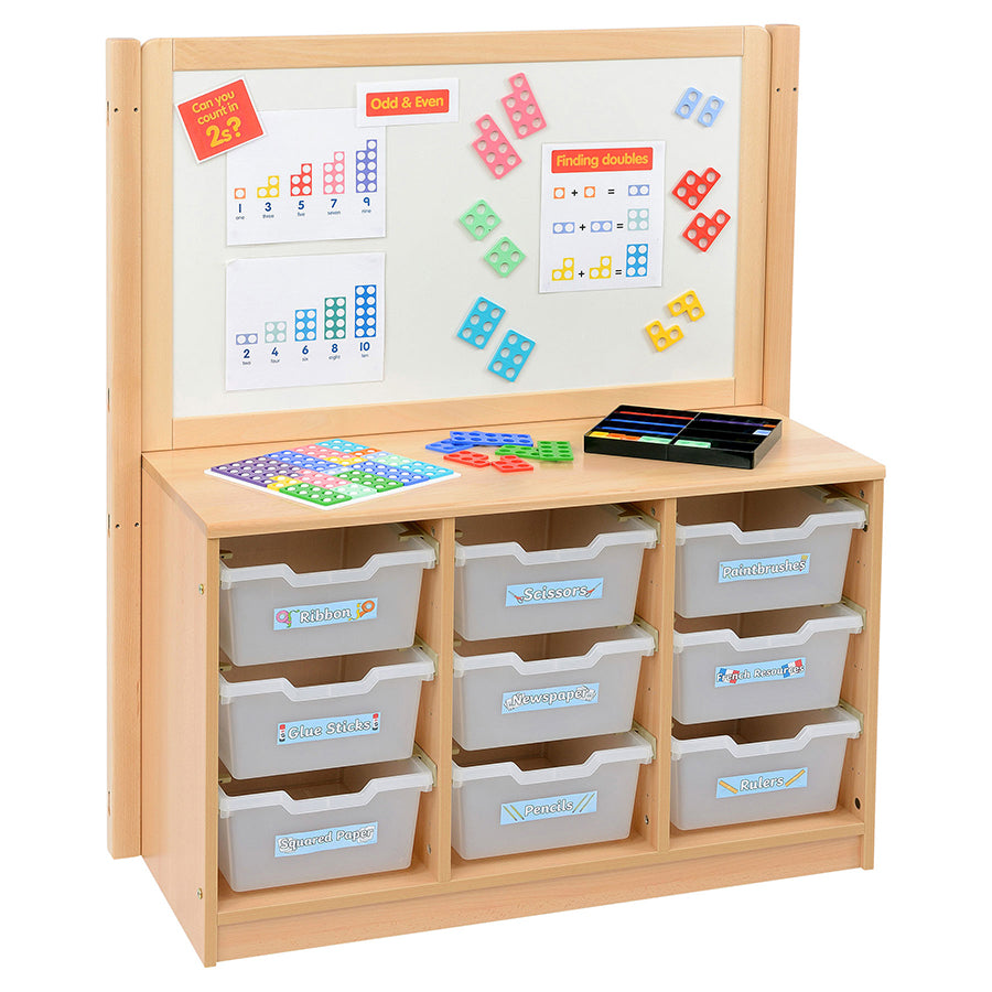 Kebrico Room Scene 3 Bay A4 9 Deep Clear Tray Unit With Cork/Drywipe Divider 139733.2 98275 1