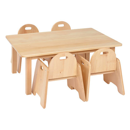 Kebrico Solid Beech Rectangular Table & Beech Infant Chairs (2x2 Pack) 130105.2 & 130106.2 98979 3