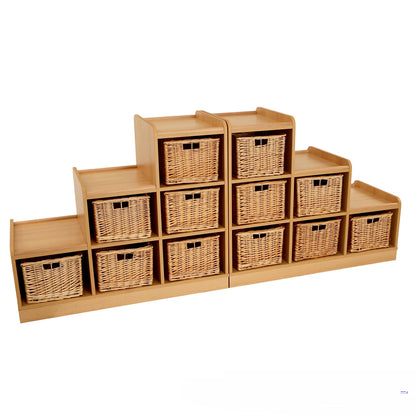 Kebrico Tiered Wicker Basket SSS Units - 1 Right Hand & 1 Left Hand 130143.2 98989 2