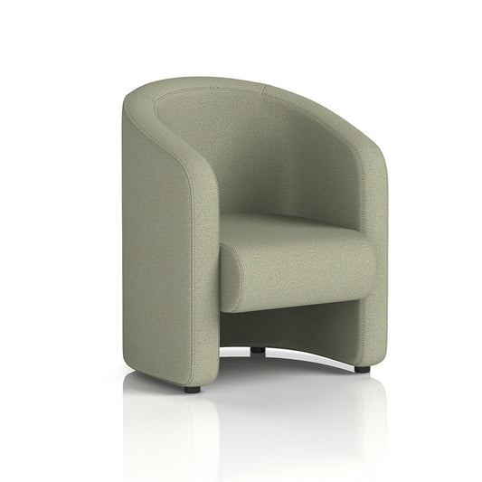 Lamport Armchair with black feet in Main Line Flax Newbury Fabric