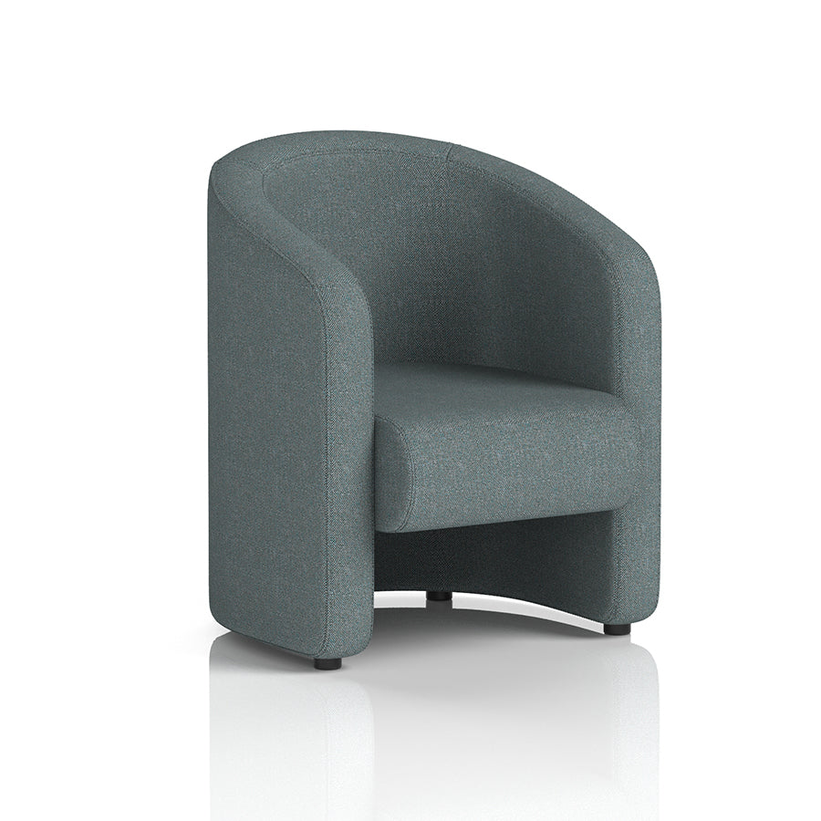 Lamport Armchair with black feet in Main Line Flax Westminster Fabric