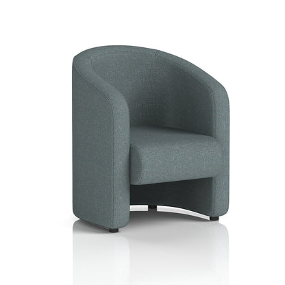 Lamport Armchair with black feet in Main Line Flax Westminster Fabric