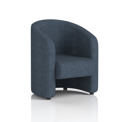 Lamport Armchair with black feet in Rivet Crucible Fabric