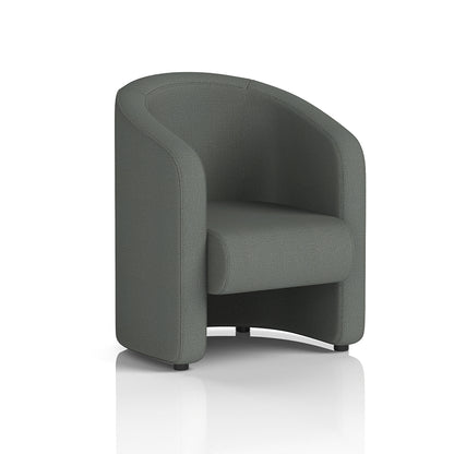 Lamport Armchair with black feet in Sumi Kobe Fabric