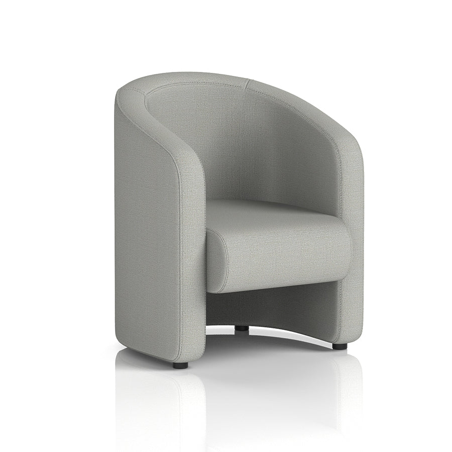 Lamport Armchair with black feet in Sumi Tokyo Fabric