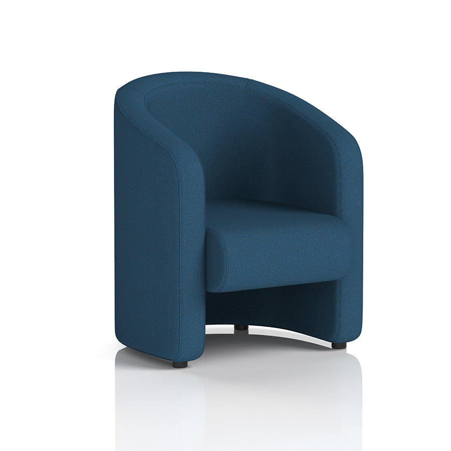 Lamport Armchair with black feet in Sumi UTO Fabric