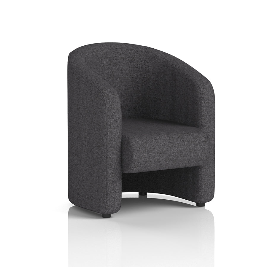 Lamport Armchair with black feet in X2 Arithmetic Fabric