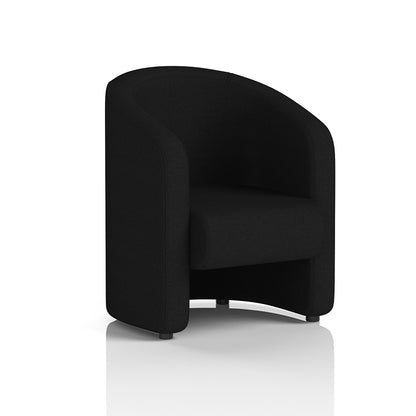 Lamport Armchair with black feet in X2 Diameter Fabric