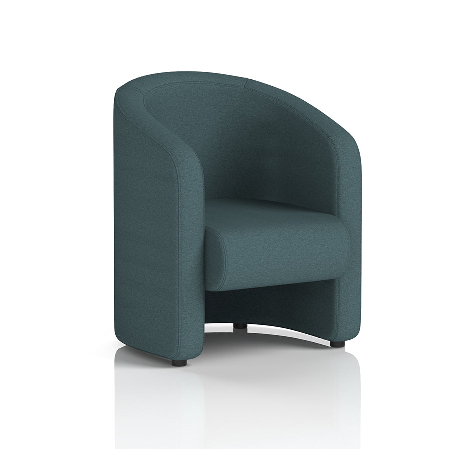 Lamport Armchair with black feet in X2 Polygon Fabric