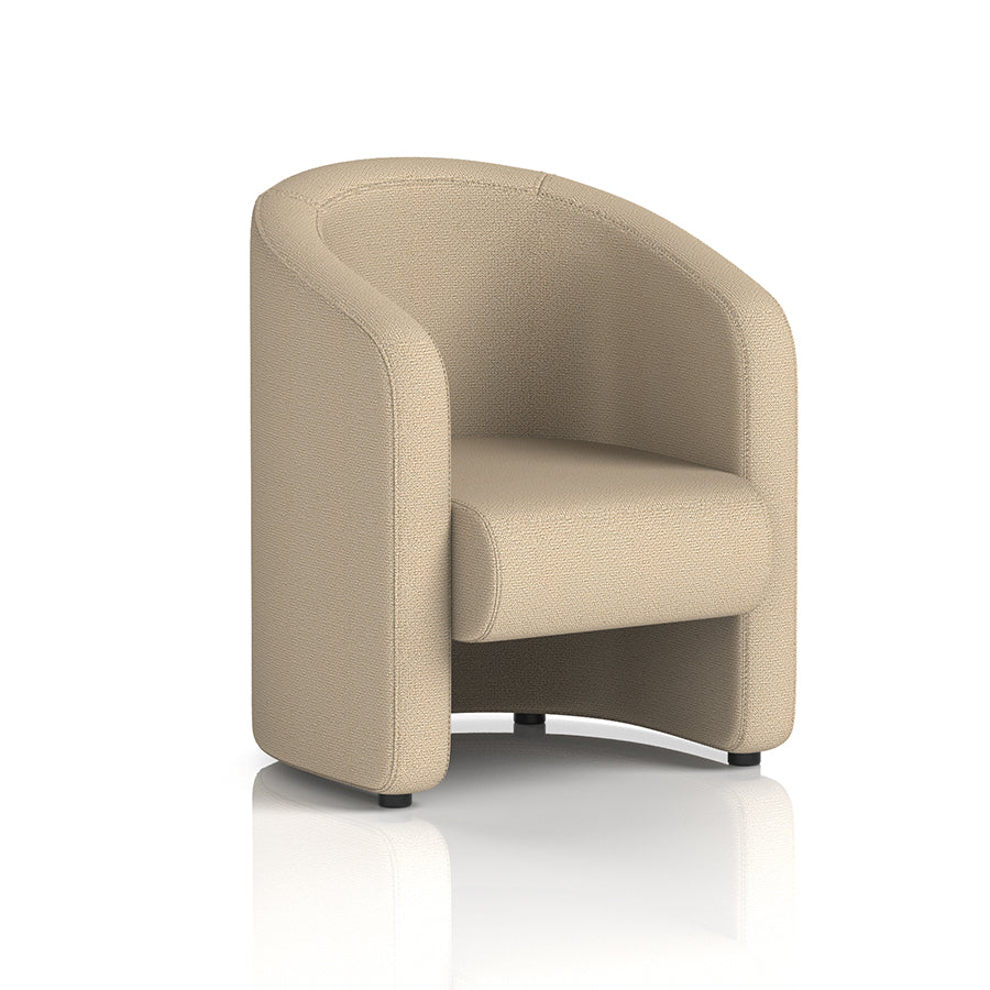 Lamport Armchair with black feet in Yordale Gordale Fabric