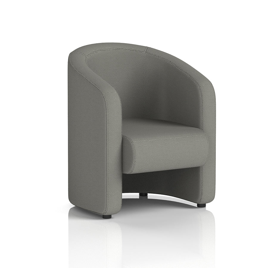 Lamport Armchair with black feet in Yordale Hardraw Fabric