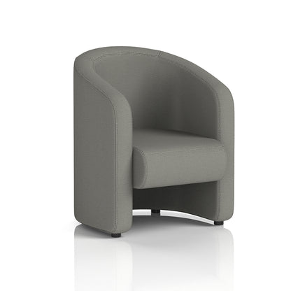 Lamport Armchair with black feet in Yordale Hardraw Fabric