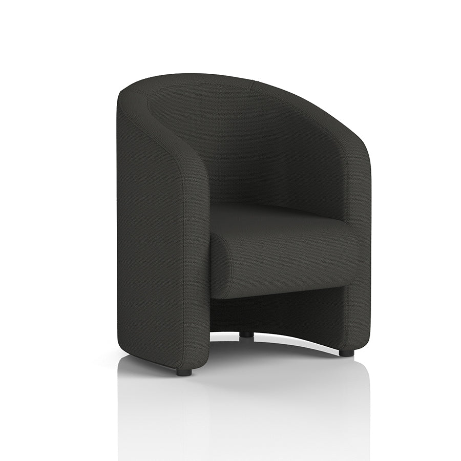 Lamport Armchair with black feet in Yoredale Leyburn Fabric
