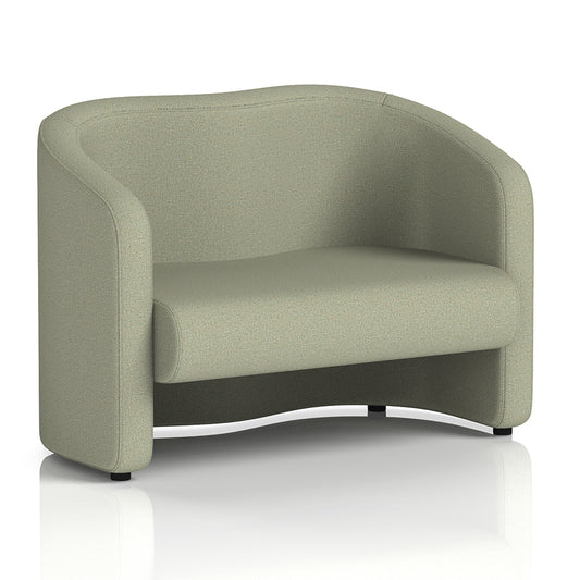 Lamport Sofa 2 Seater with black feet in Main Line Flax Newbury Fabric