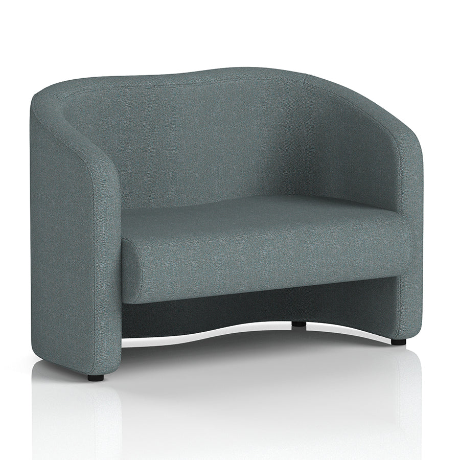 Lamport Sofa 2 Seater with black feet in Main Line Flax Westminster Fabric